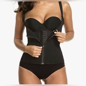 Sweat Zip Shapewear Vest Waist Trainer Tummy Control Body Shaper